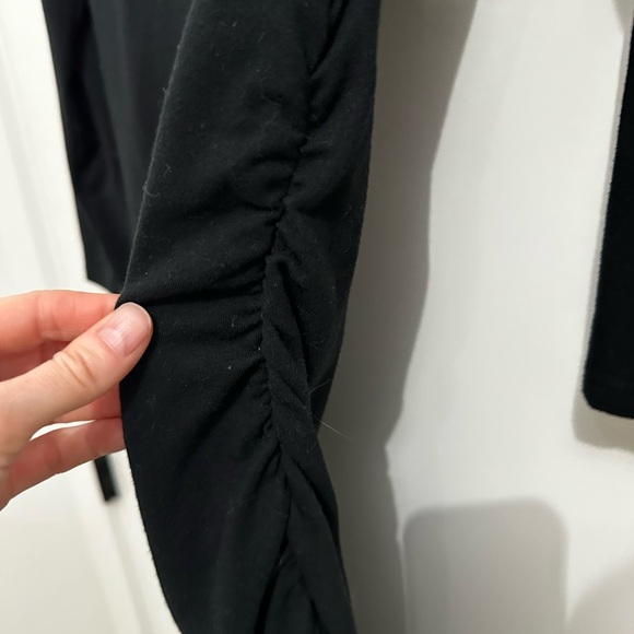 Isabel Maternity Black Shirred Dress - Picture 4 of 5